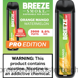 Breeze Pro 2000 Züge Orange Mango-Wassermelone J8VTX19 Breeze Disposable Thc Review